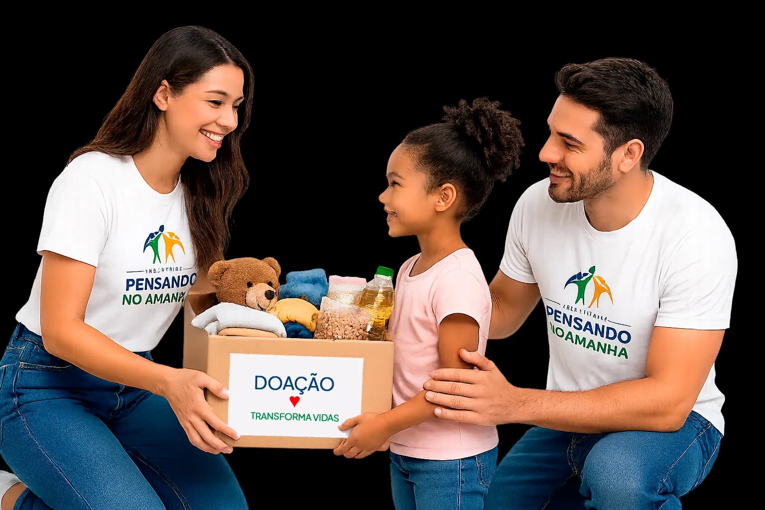 Pessoas fazendo doações para o projeto